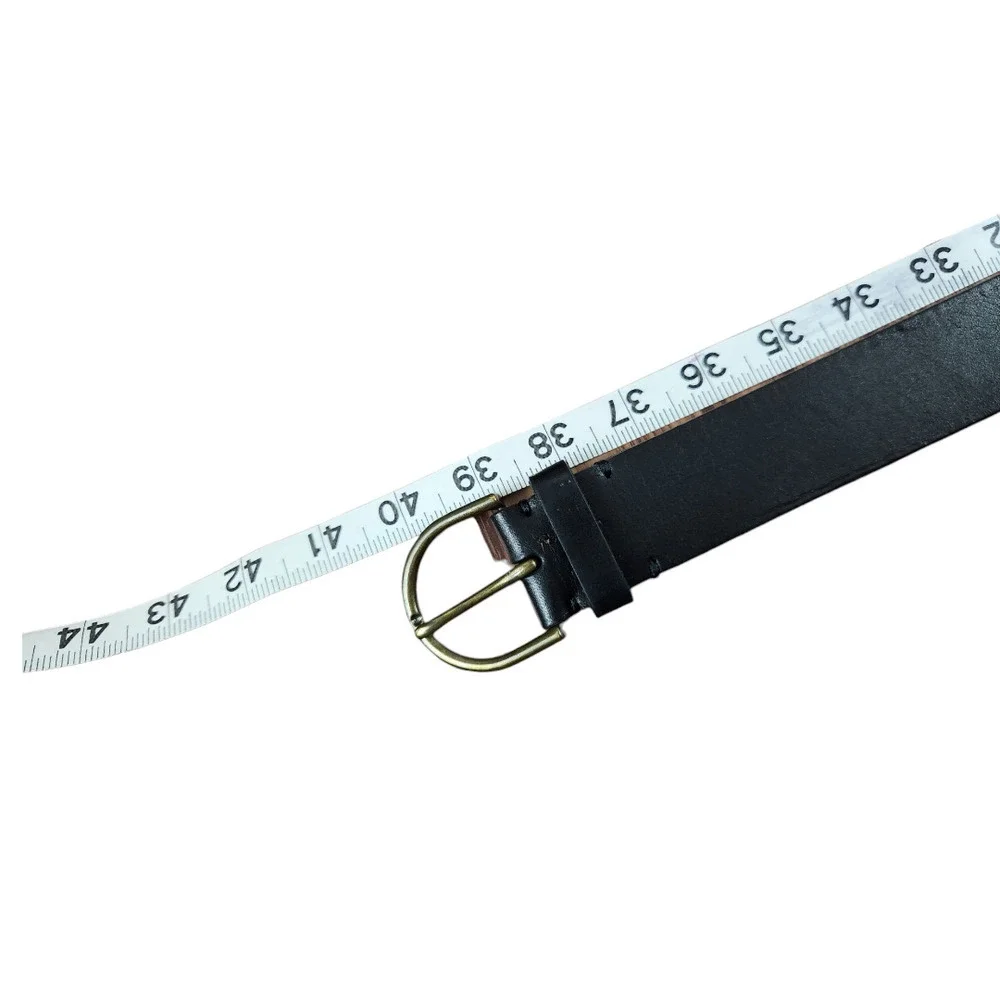 American Eagle mens black belt sz medium Genuine cow leather Y2K casual